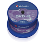 Miniatuurafbeelding van Verbatim DVD+R 4.7 GB 16x SP, 50 Pack