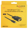 Thumbnail image of Cable USB Type-C/m - VGA/m 1m Black