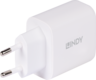 Aperçu de Chargeur GaN LINDY 65 W USB-C/USB-A