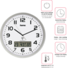 Widok produktu Zegar ścienny Hama Moorea + data + temp. w pomniejszeniu