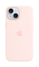 Coque silicone Apple iPhone 15 rose pâle thumbnail