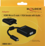 Delock Micro-HDMI - VGA Adapter Vorschau