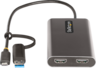 Miniatuurafbeelding van Adapter USB-A+C/m - 2x HDMI/f