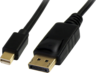 Miniatuurafbeelding van Cable DisplayPort/m-Mini DP/m 1m Black