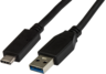 Aperçu de Câble USB 3.1 A m. - C m, 0,5 m, noir