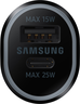 Samsung USB-C,A 40W autós töltőadap. fek előnézet