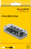 Miniatuurafbeelding van Delock USB Hub 3.0 4-port Transparent