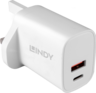 Thumbnail image of LINDY USB-C/USB-A Charger 20W