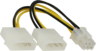 Thumbnail image of Power Adapter 1x6pin/m - 2x4pin/m 0.15m