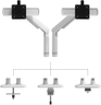 Thumbnail image of Dataflex Viewprime + Dual Desk Mount