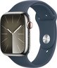 Apple Watch S9 9 LTE 45mm Stahl silber thumbnail