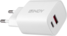 Vista previa de Cargador pared LINDY 20 W USB-C/USB-A
