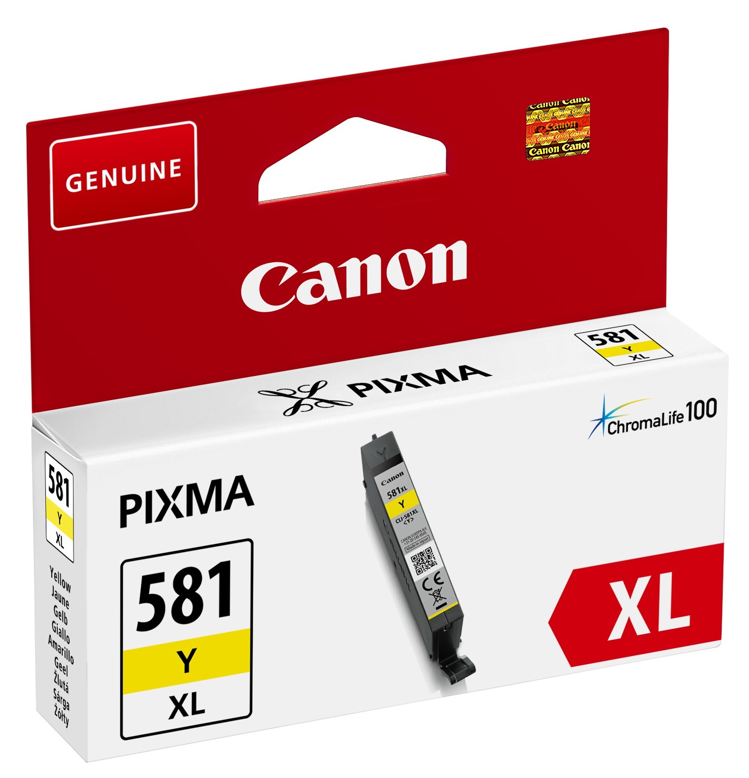 Canon CLI-581XL Y tinta, sárga előnézet