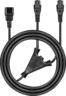 Widok produktu Kabel sieciowy 1x C14wt - 2x C5gn 2,5 m w pomniejszeniu