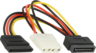 Miniatuurafbeelding van Cable SATA 15pin/m - SATA 15pin/f+4pin/f