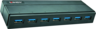 LINDY USB 3.0 hub 7 port, fekete előnézet