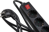 Miniatuurafbeelding van 3-socket Power Strip 1.4m Switch Black