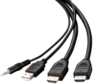 Miniatura obrázku Kabel KVM Belkin 2xHDMI, USB, audio 1,8m