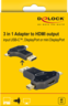 Widok produktu Delock DP/Mini-DP/Typ C - HDMI Adapter w pomniejszeniu